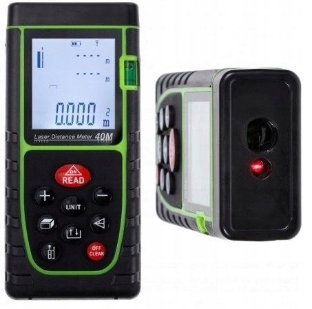 Dalmierz Laserowy Miernik Odległości Cyfrowy Poziomica Profesjonalny 40 m