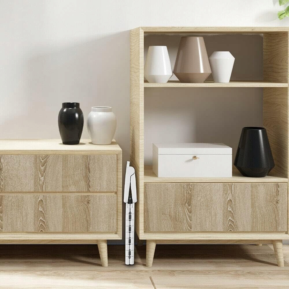 Stołek Taboret Antypoślizgowy Składany 39cm Wysoki Szary