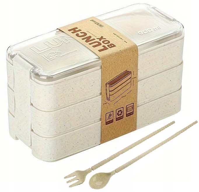 Śniadaniówka Lunchbox Pojemnik Na Śniadanie Żywność Do Szkoły Pracy 0.9l