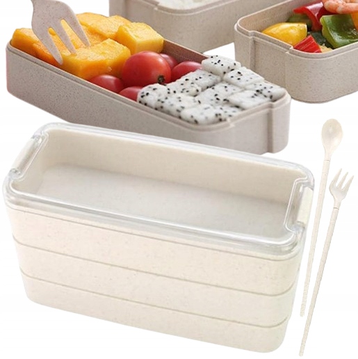 Śniadaniówka Lunchbox Pojemnik Na Śniadanie Żywność Do Szkoły Pracy 0.9l