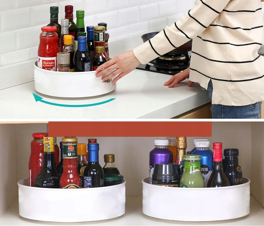 Organizer Obrotowy Do Kuchni Miska Na Przyprawy Kosmetyki Leki Okrągły