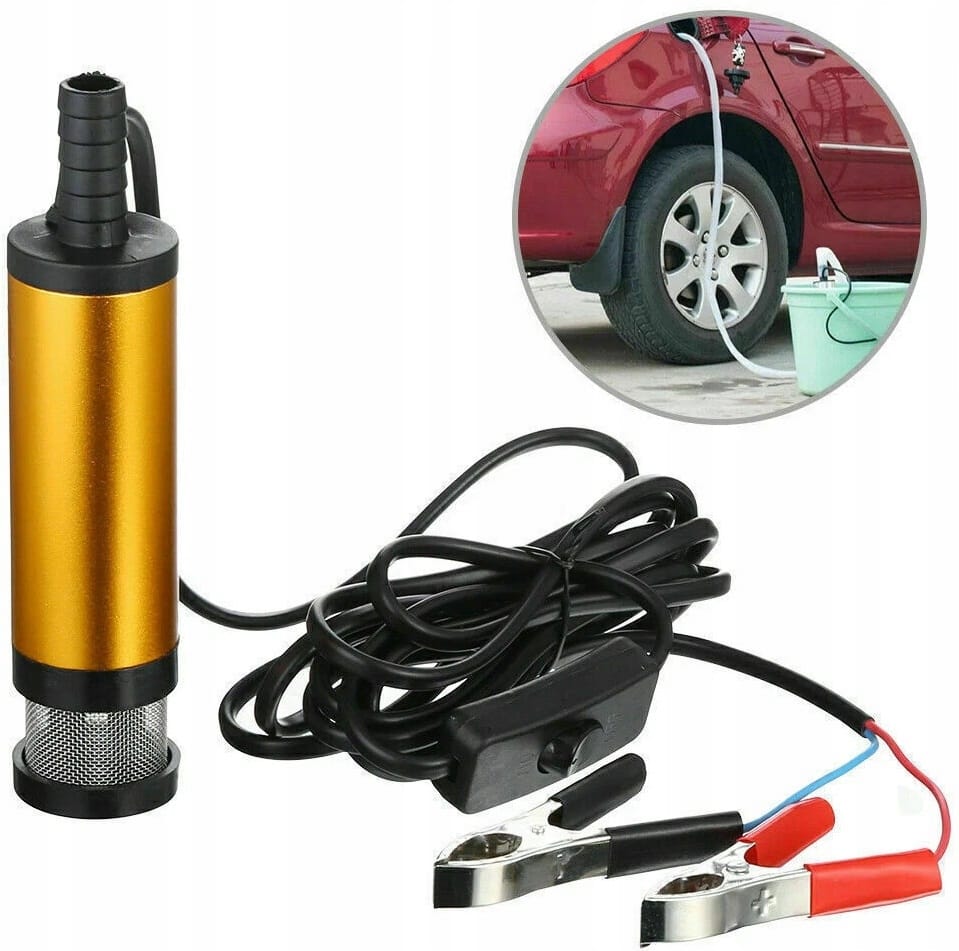 Duża Pompka Pompa Do Spuszczania Paliwa Ropy Oleju Wody Elektryczna 12v