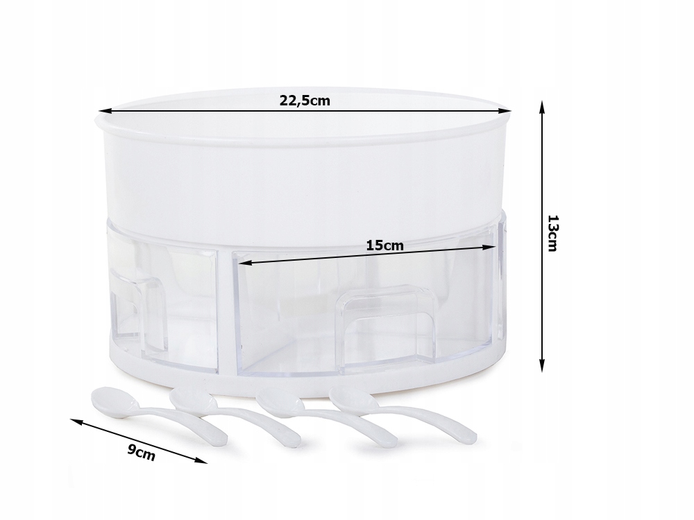 Organizer Obrotowy Do Kuchni Miska Na Przyprawy Przybornik Okrągły Szuflady