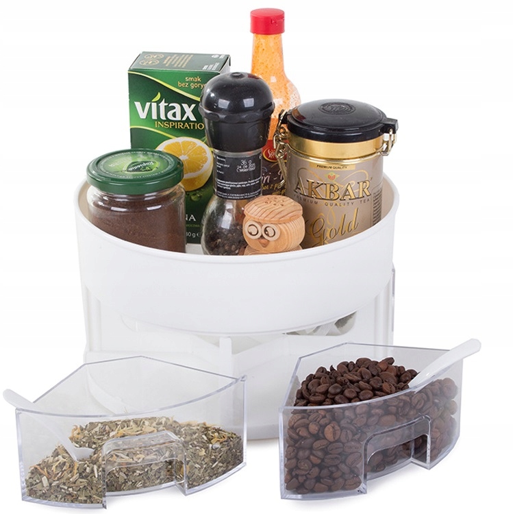 Organizer Obrotowy Do Kuchni Miska Na Przyprawy Przybornik Okrągły Szuflady