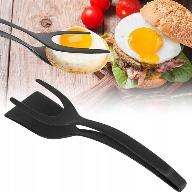 Szczypce Kuchenne Łopatka Do Przerzucania Jajko Toast Stekowy 2 W 1