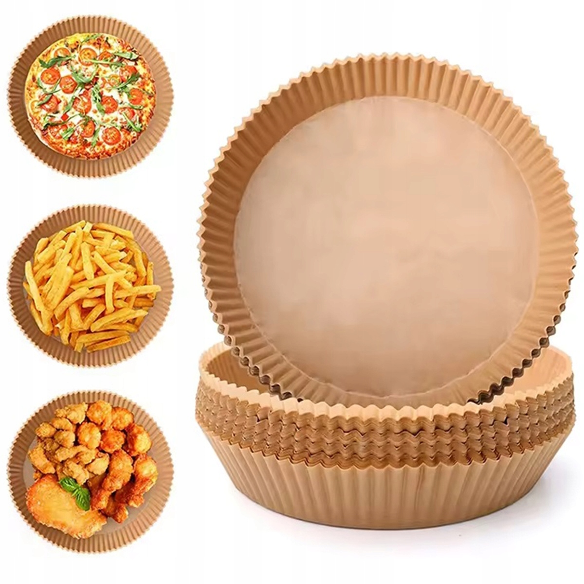 Wkład Papierowy Do Frytkownicy Air Fryer Wkłady Papierowe 20-24 cm 50szt