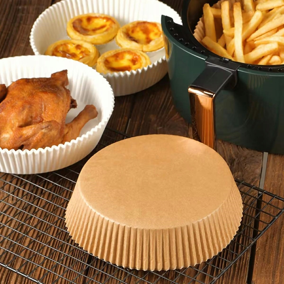 Wkład Papierowy Do Frytkownicy Air Fryer Wkłady Papierowe 20-24 cm 50szt