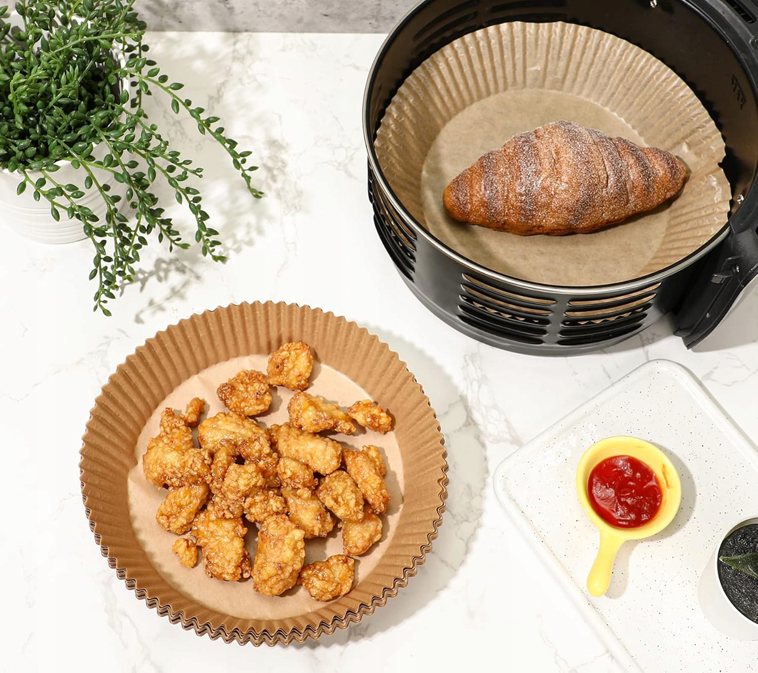 Wkład Papierowy Do Frytkownicy Air Fryer Wkłady Papierowe 20-24 cm 50szt