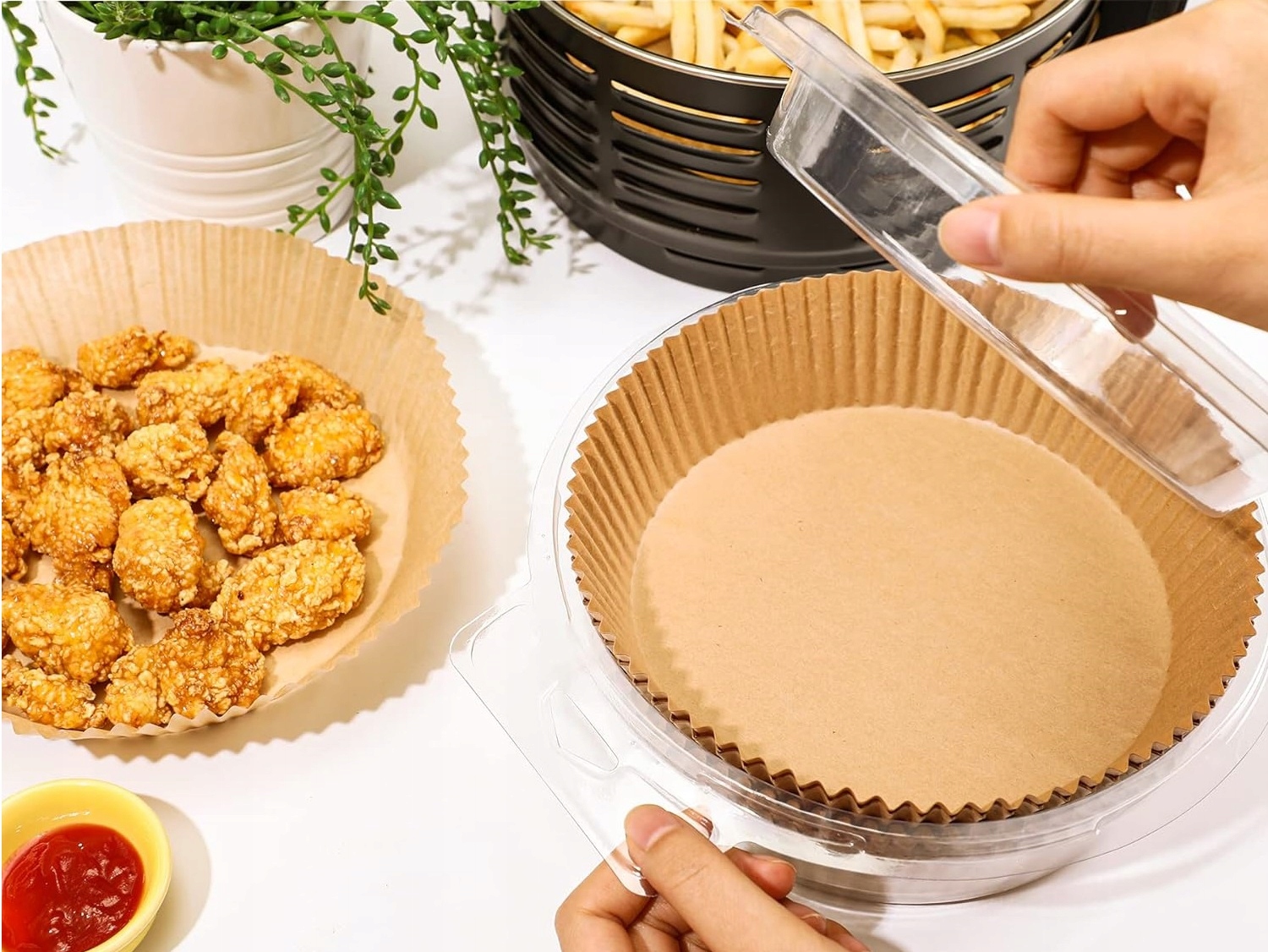 Wkład Papierowy Do Frytkownicy Air Fryer Wkłady Papierowe 20-24 cm 50szt