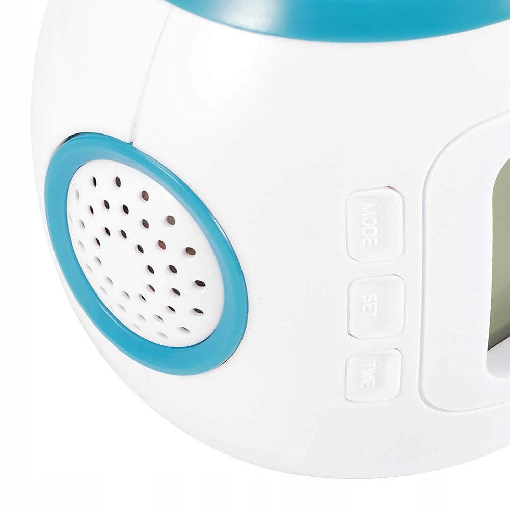 Budzik Projektor Gwiazd Nieba Zegar Lampka Nocna Led 7w1 Termometr Melodie