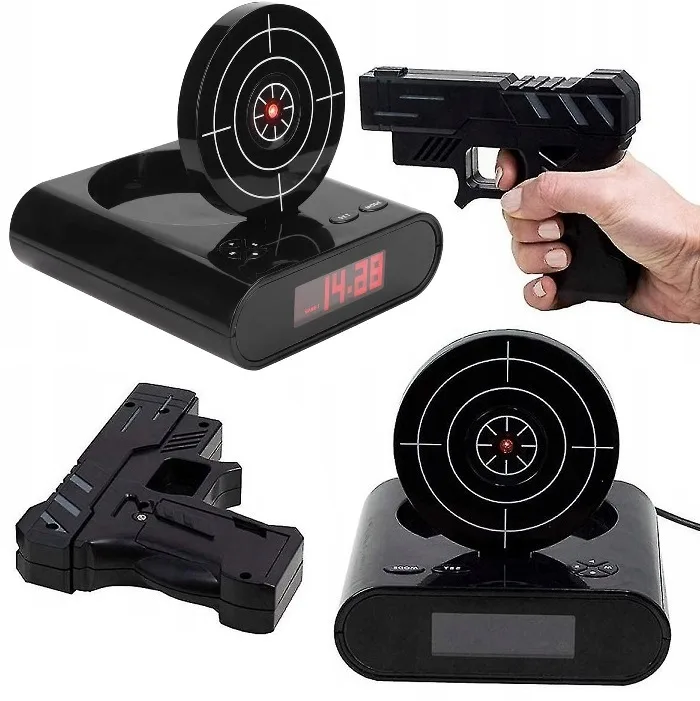 image-7896.jpeg Budzik Snajpera Zegar Budzik Dla Dzieci Budzik Pistolet Zegar Elektroniczny