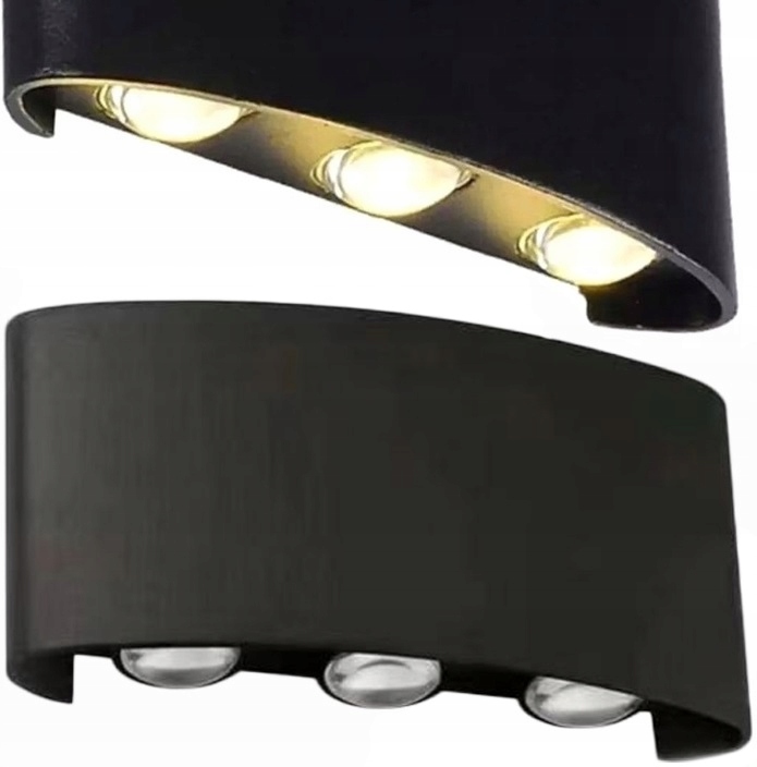 Lampa Elewacyjna Ścienna Led Kinkiet Zewnętrzny Ogrodowy Aluminium Góra Dół