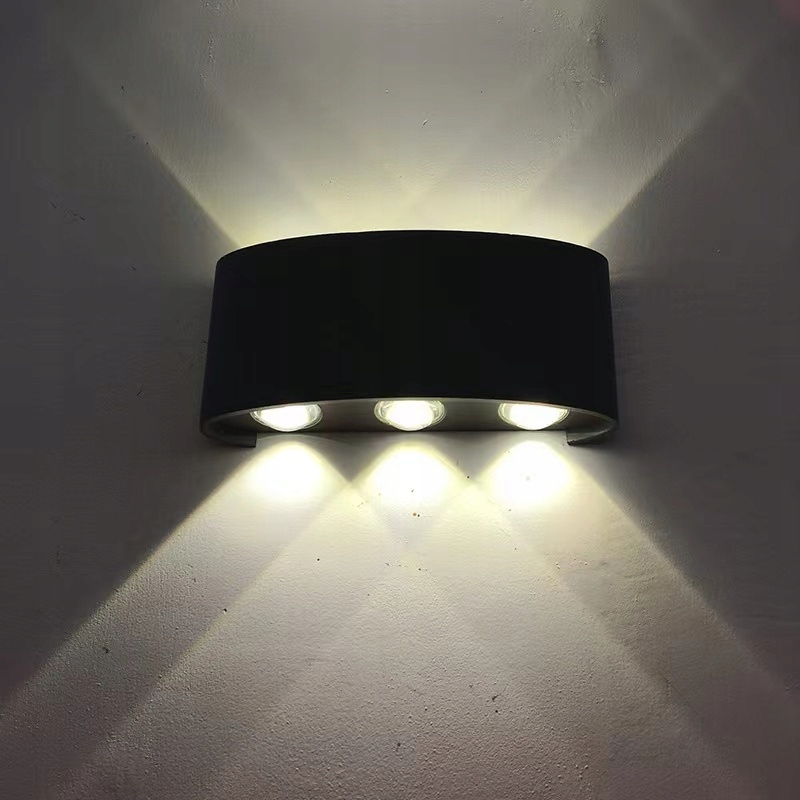 Lampa Elewacyjna Ścienna Led Kinkiet Zewnętrzny Ogrodowy Aluminium Góra Dół