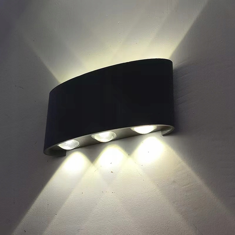 Lampa Elewacyjna Ścienna Led Kinkiet Zewnętrzny Ogrodowy Aluminium Góra Dół