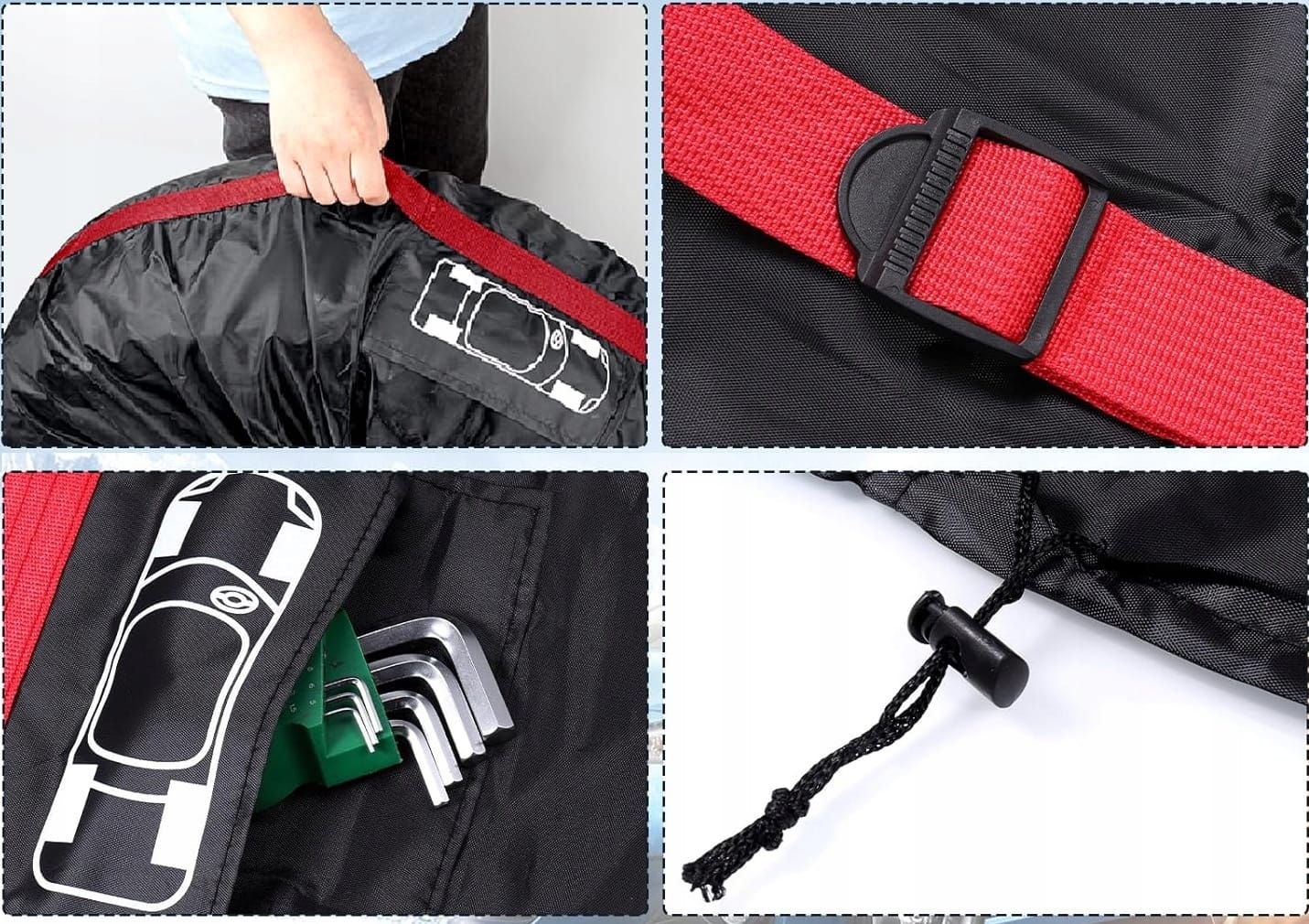 Pokrowce Na Koła Opony Felgi 18-23 Cali Zestaw 4 szt Pokrowiec Wodoodporne