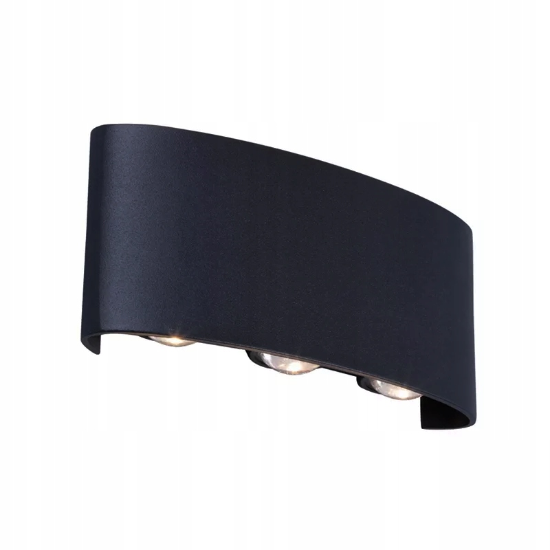 Lampa Elewacyjna Ścienna Led Kinkiet Zewnętrzny Ogrodowy Aluminium Góra Dół