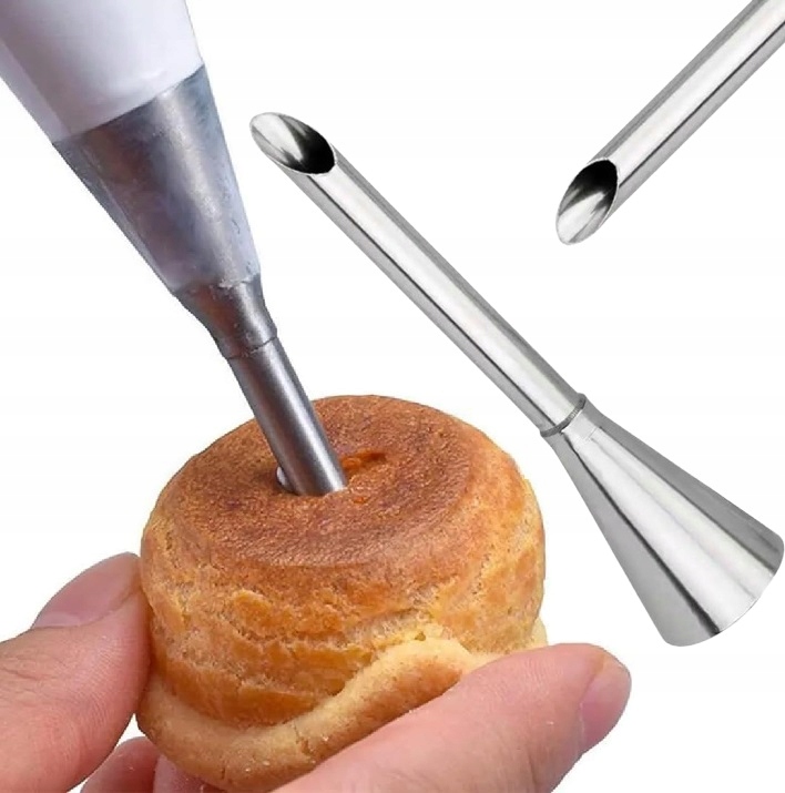 Tylka Szpryca Igła Do Nadziewania Pączków Ciasta Ptysiów Kremów Metalowa