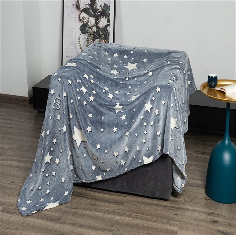 Miękki Koc Pled Narzuta Na Łóżko Świecący W Ciemnościach Dla Dzieci 150x200