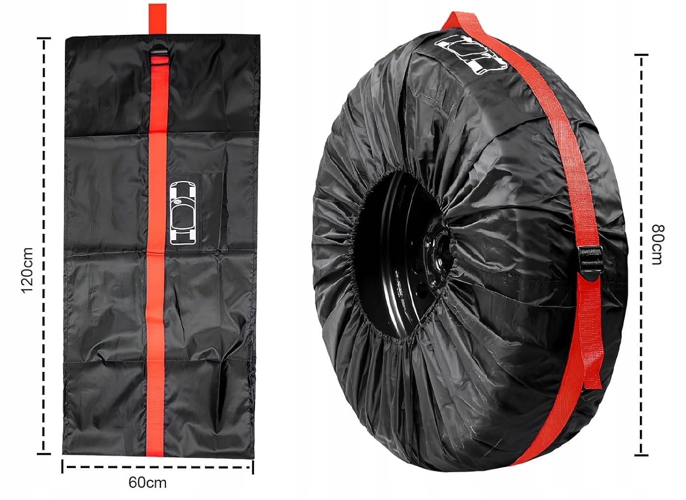 Pokrowce Na Koła Opony Felgi 18-23 Cali Zestaw 4 szt Pokrowiec Wodoodporne