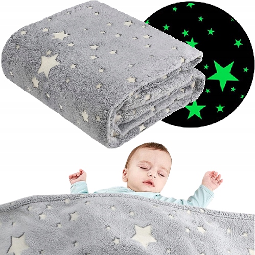 Miękki Koc Pled Narzuta Na Łóżko Świecący W Ciemnościach Dla Dzieci 150x200