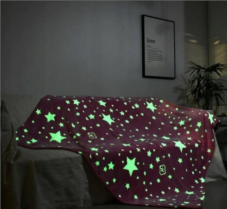 Miękki Koc Pled Narzuta Na Łóżko Kanapę Świecący 150x200 Przyjmeny Ciepły