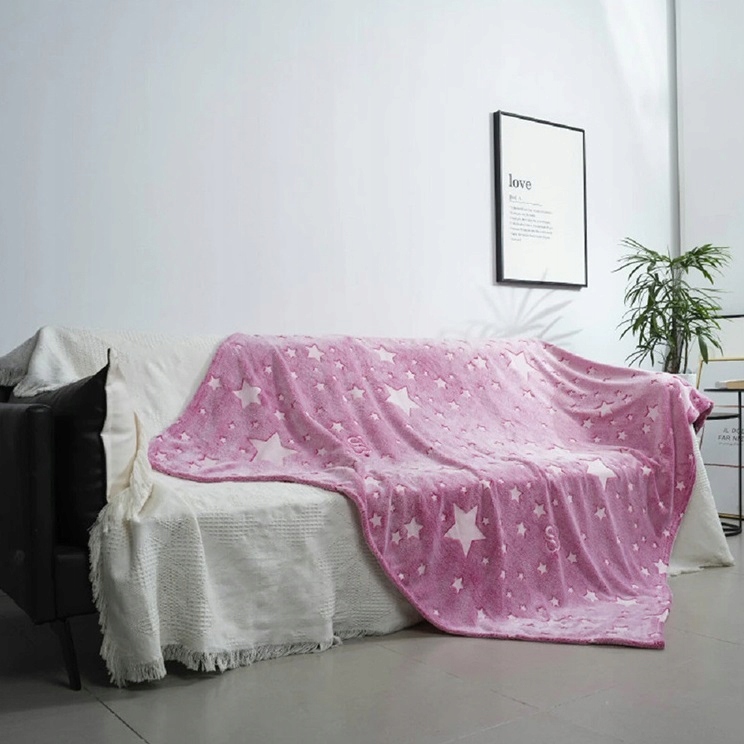 Miękki Koc Pled Narzuta Na Łóżko Kanapę Świecący 150x200 Przyjmeny Ciepły