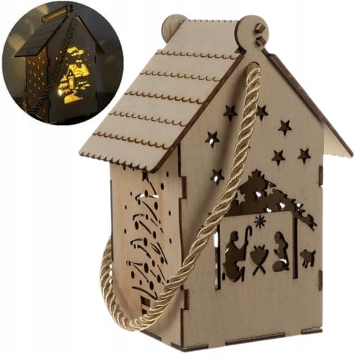 Lampion Adwentowy Lampka Led Drewniana Na Roraty Latarnia Święta Z Lampką