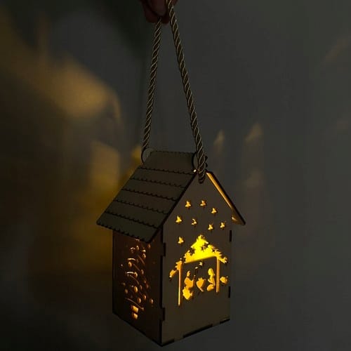 Lampion Adwentowy Lampka Led Drewniana Na Roraty Latarnia Święta Z Lampką