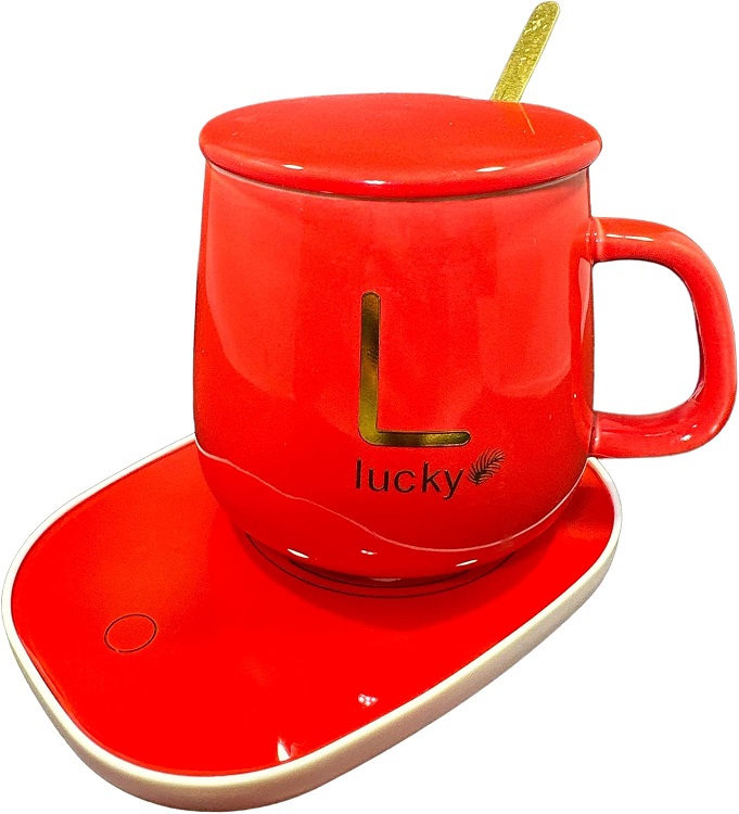 Elektryczny Podgrzewacz Do Kawy Herbaty Kubek Łyżka Zestaw Na Prezent Box