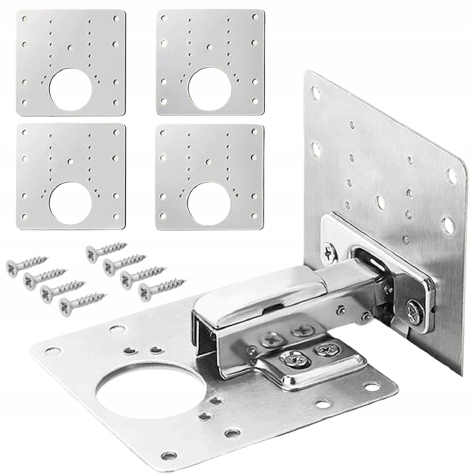 4x Płytka Naprawcza Zawiasu Zawiasów Naprawa Drzwiczek Drzwi Szafek Szaf