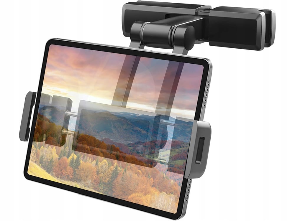 Stabilny Uchwyt Samochodowy Na Tablet Telefon Na Zagłówek Regulowany