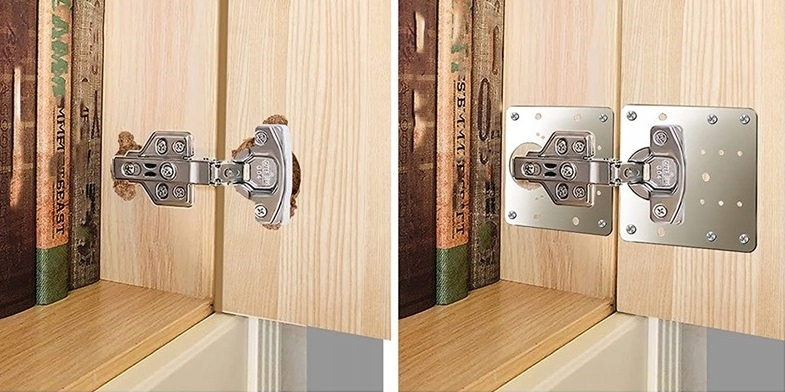 4x Płytka Naprawcza Zawiasu Zawiasów Naprawa Drzwiczek Drzwi Szafek Szaf