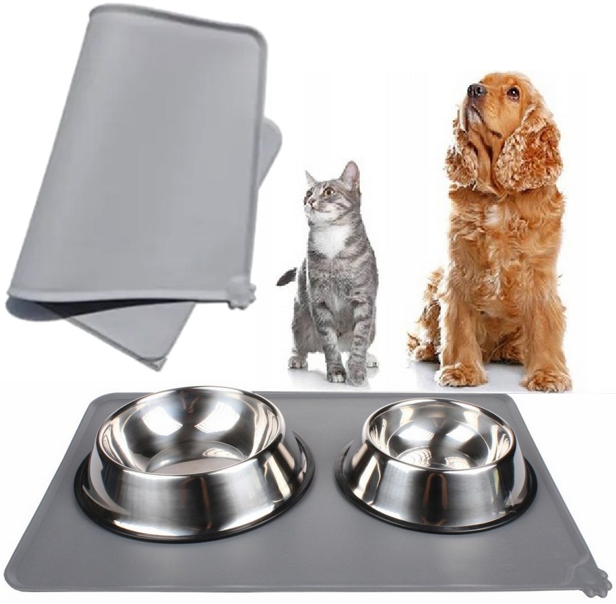 Mata Pod Miskę Dla Psa Kota Wodoodporna Antypoślizgowa Silikonowa Pod Miski