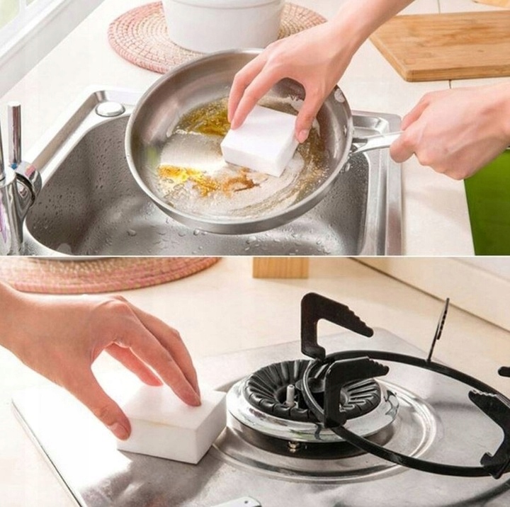 10x Magiczna Gąbka Do Czyszczenia Plam Usuwa Brud