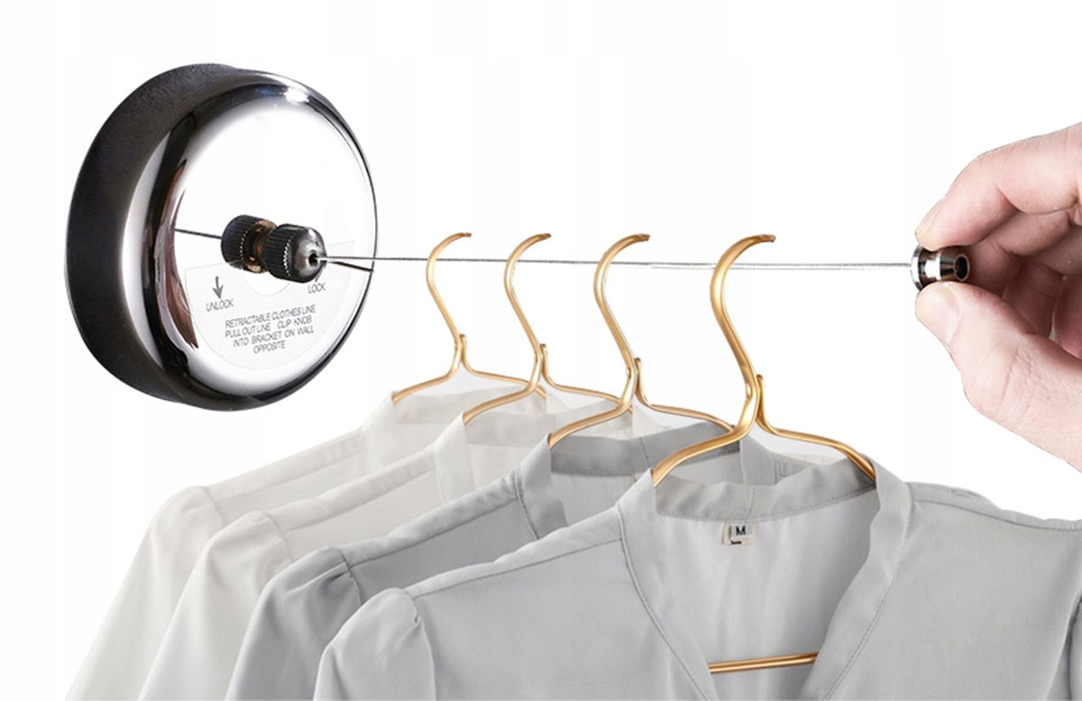 Suszarka Linka Na Pranie Ze Stali Nierdzewnej 3m Łazienkowa Regulowana