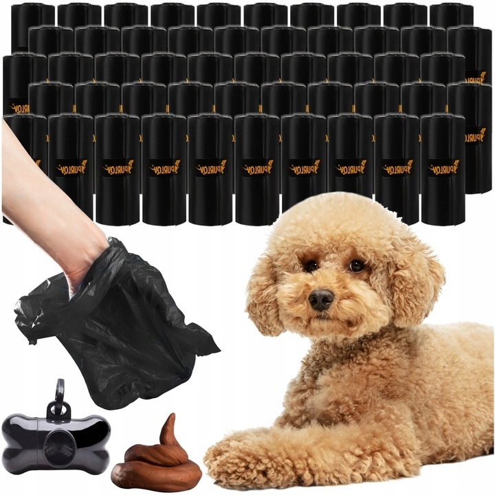 Woreczki Worki Na Psie Odchody Dla Psa Na Kupy Grube Mocne X1000 szt + Etui