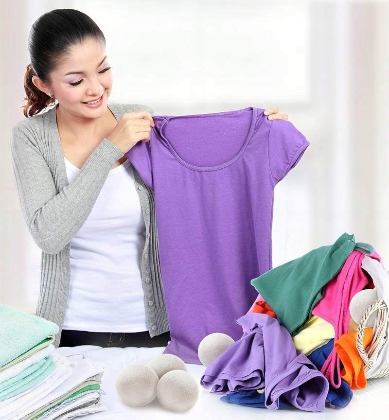 Wełniane Kule Piłki Do Suszarki Suszenia Miękkie Pranie Kulki Zmiękczające