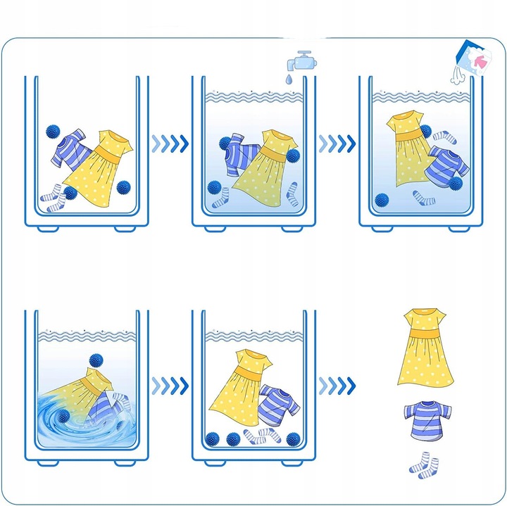 Piłki Piłeczki Do Pralki Prania Suszenia Pcv 4 szt Zmiękczające Kulki