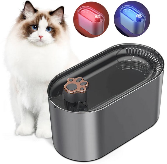 Fontanna Poidełko Dla Kota Psa Miska Automatyczne Poidło + Filtr Cicha Led