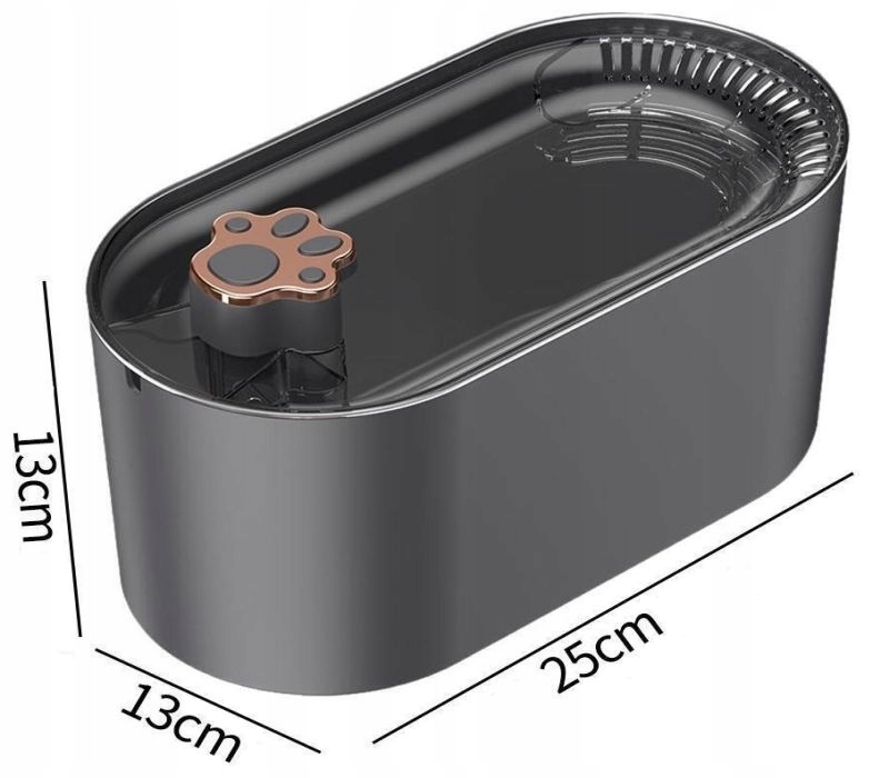 Fontanna Poidełko Dla Kota Psa Miska Automatyczne Poidło + Filtr Cicha Led