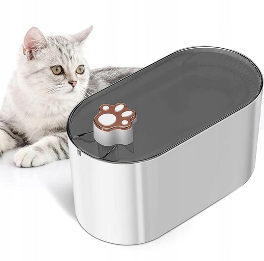 Fontanna Poidełko Dla Kota Psa Miska Automatyczne Poidło + Filtr Cicha Led