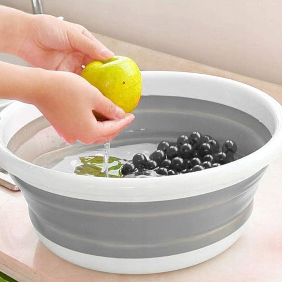 Miska Składana Silikonowa Uniwersalna Okrągła Kosz Na Pranie Bieliznę 9l