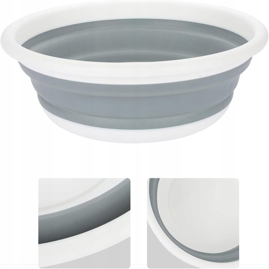 Miska Składana Silikonowa Uniwersalna Okrągła Kosz Na Pranie Bieliznę 9l