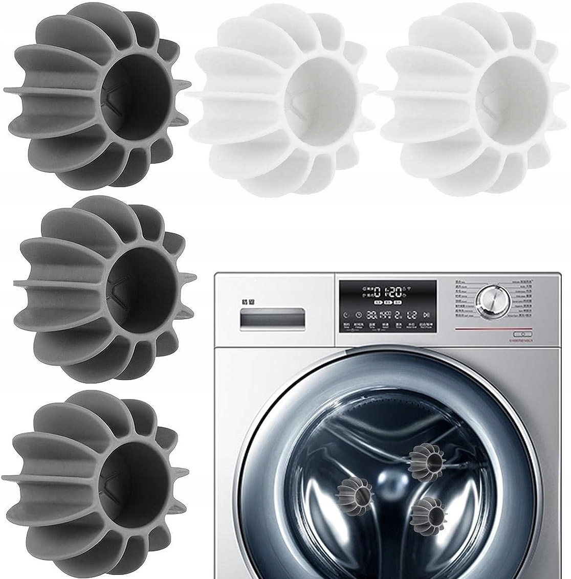 Kule Do Prania Pralki Sierść Włosy Kulki Piorące 5 Sztuk Zmiękczające