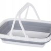 Kosz Na Zakupy Składany Silikonowy Z Uchwytami 9 Litrów Pojemnik Kempingowy