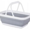 Kosz Na Zakupy Składany Silikonowy Z Uchwytami 9 Litrów Pojemnik Kempingowy