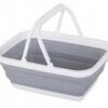 Kosz Na Zakupy Składany Silikonowy Z Uchwytami 9 Litrów Pojemnik Kempingowy
