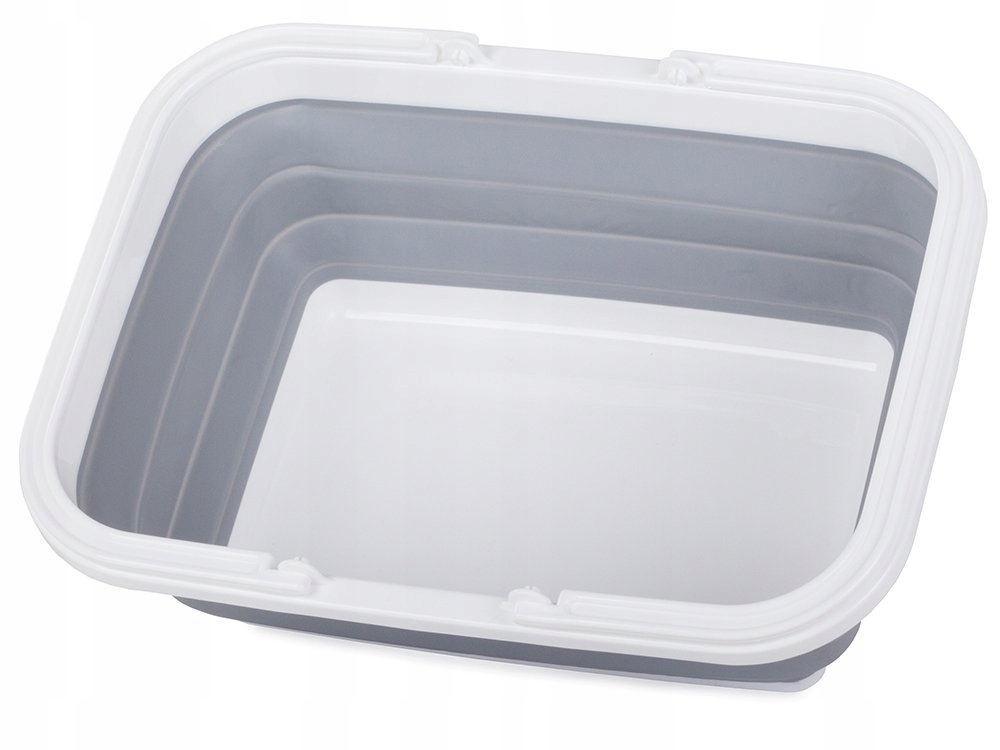 Kosz Na Zakupy Składany Silikonowy Z Uchwytami 9 Litrów Pojemnik Kempingowy