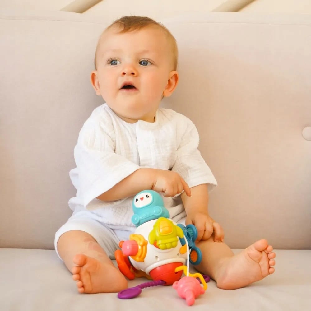 Interaktywna Kostka Sensoryczna Montessori Edukacyjna 8w1 Zabawka Gryzak