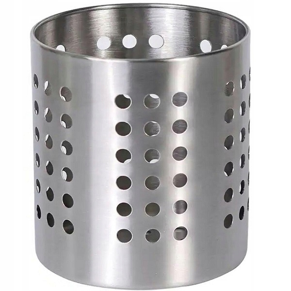 Ociekacz Na Sztućce Noże Łyżki Widelec Pojemnik Metalowy Organizer Srebrny